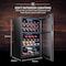 Ivation 33-Bottle Dual Zone Compressor Freestanding Wine Cooler Refrigerator - Black IVFWCC331DB - alternate 7
